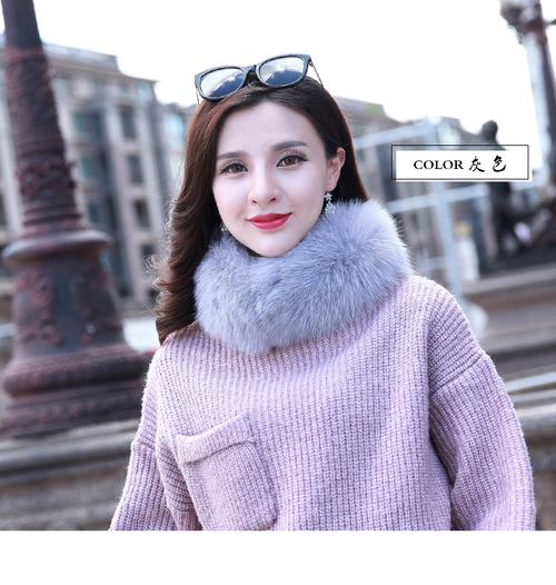 冰奴寒域 真皮草圍脖狐貍毛脖套毛領(lǐng)子冬天保暖女士皮草圍巾韓版